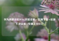 华为鸿蒙适配PUBG攻略全解，正确下载+丝滑不烫设置+专属上分BUFF