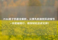 PUBG喷子伤害全解析，从弹丸机制到实战细节+全枪械排行，助你轻松近战无敌！