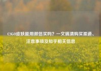 CSGO皮肤能用微信买吗？一文搞清购买渠道、注意事项及知乎相关信息