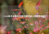 CSGO绿卡设置全攻略与婚纱店上班职责解析