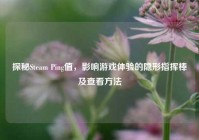 探秘Steam Ping值，影响游戏体验的隐形指挥棒及查看方法