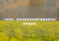 CF签到区，营造热血电竞氛围的重要角落及签到界面探寻