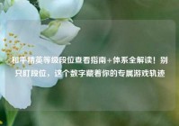和平精英等级段位查看指南+体系全解读！别只盯段位，这个数字藏着你的专属游戏轨迹