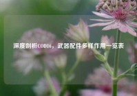 深度剖析COD16，武器配件多样作用一览表