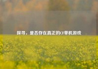 探寻，是否存在真正的CF单机游戏
