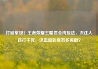 打破常规！王者荣耀王昭君全肉玩法，冻住人还打不死，这血量到底有多离谱？