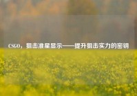 CSGO，狙击准星显示——提升狙击实力的密钥