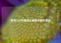 探寻CSGO开箱的正确箱子购买渠道