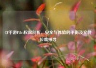 CF手游Files权限剖析，安全与体验的平衡及文件位置探寻