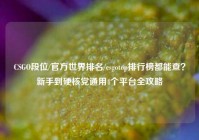 CSGO段位/官方世界排名/csgotop排行榜都能查？新手到硬核党通用4个平台全攻略