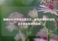 揭秘PUBG手臂流设置优化，新手到高手的进阶及手臂长度调节指南