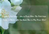 Exploring Fun Game - play in Peace Elite: The Path from Novice to Master - Do You Know How to Play Peace Elite?