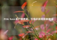 PUBG Mobile客户端更新，引领手游竞技新潮流