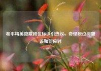和平精英隐藏段位标识引热议，奇怪段位问题该如何应对
