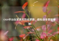 CSGO平台玩家真实姓名泄露，隐私安全警报骤响