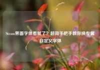Steam界面字体看腻了？超简手把手教你换专属自定义字体