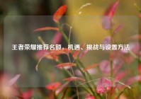 王者荣耀推荐名额，机遇、挑战与设置方法