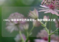 CSGO，加载满开启热血竞技，加载慢解决之道