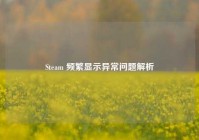 Steam 频繁显示异常问题解析
