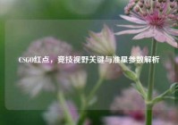 CSGO红点，竞技视野关键与准星参数解析