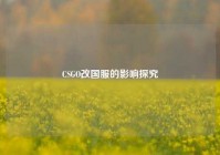 CSGO改国服的影响探究