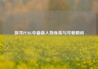 探寻PUBG中最萌人物身高与可爱瞬间