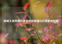 探秘王者荣耀的更新时间规律与日常更新时刻