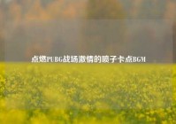 点燃PUBG战场激情的喷子卡点BGM