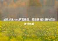 绝地求生PUBG声音设置，打造赛场制胜的极致听觉体验