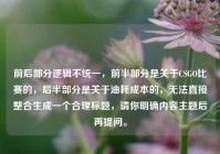 前后部分逻辑不统一，前半部分是关于CSGO比赛的，后半部分是关于油耗成本的，无法直接整合生成一个合理标题，请你明确内容主题后再提问。