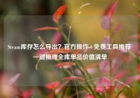 Steam库存怎么导出？官方操作+免费工具推荐 一键梳理全库单品价值清单