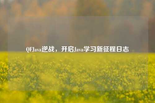 QFJava逆战，开启Java学习新征程日志