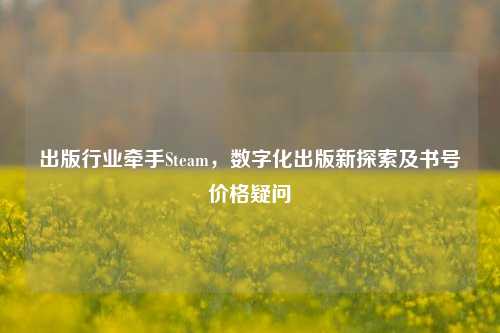 出版行业牵手Steam,数字化出版新探索及书号价格疑问
