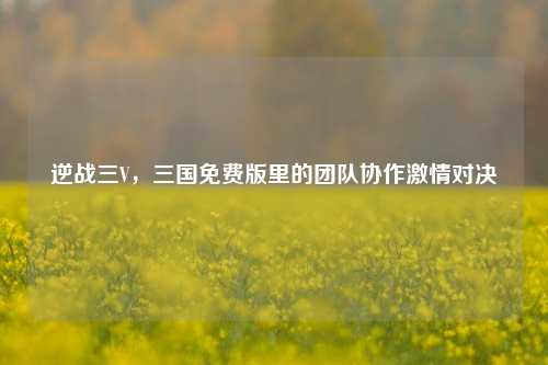 逆战三V,三国免费版里的团队协作激情对决