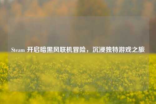 Steam 开启暗黑风联机冒险,沉浸独特游戏之旅