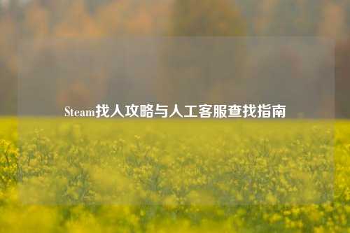 Steam找人攻略与人工客服查找指南