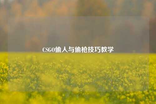 CSGO偷人与偷枪技巧教学
