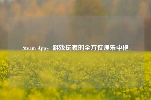 Steam App,游戏玩家的全方位娱乐中枢