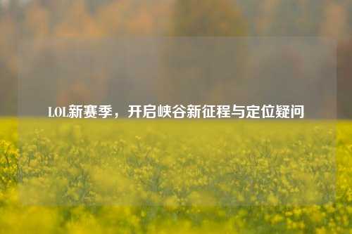 LOL新赛季，开启峡谷新征程与定位疑问