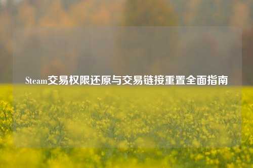 Steam交易权限还原与交易链接重置全面指南