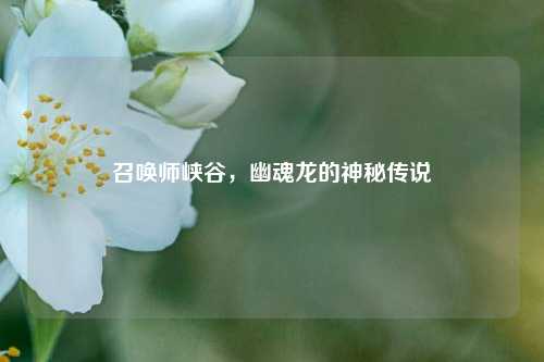 召唤师峡谷，幽魂龙的神秘传说