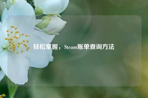 轻松掌握，Steam账单查询方法