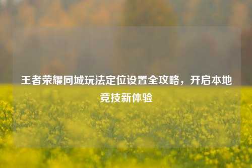 王者荣耀同城玩法定位设置全攻略,开启本地竞技新体验