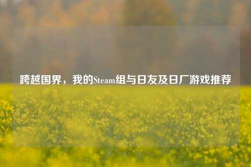 跨越国界,我的Steam组与日友及日厂游戏推荐
