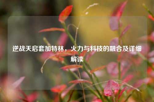 逆战天启套加特林,火力与科技的融合及详细解读