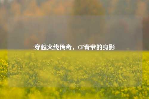 穿越火线传奇,CF青爷的身影