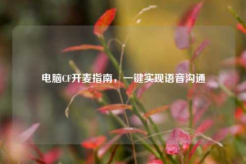 电脑CF开麦指南,一键实现语音沟通