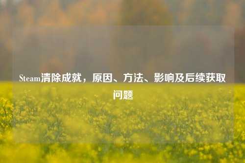 Steam清除成就,原因、方法、影响及后续获取问题