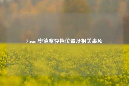 Steam奥德赛存档位置及相关事项