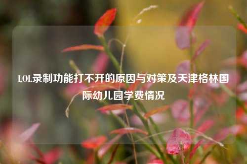 LOL录制功能打不开的原因与对策及天津格林国际幼儿园学费情况